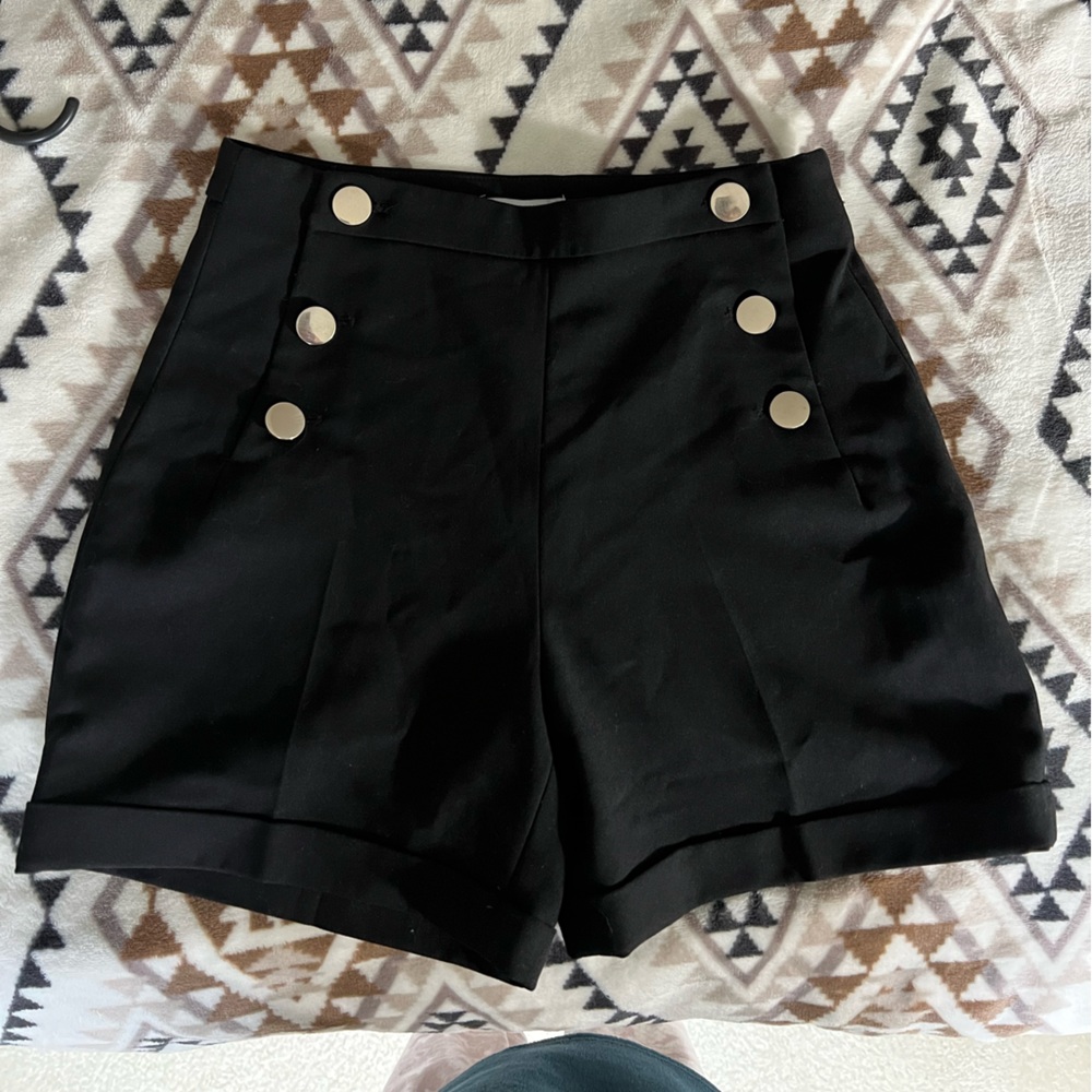 HM shorts with gold buttons